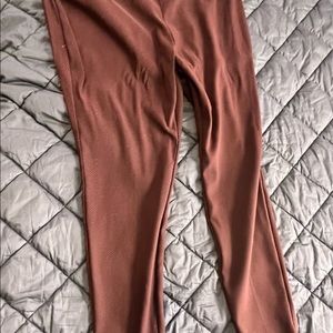 Patterned Pull-On Straight Leg Pants